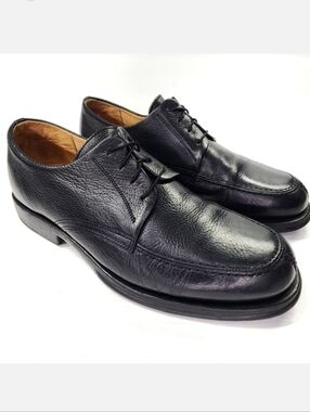 SANDRO MOSCOLONI Vineyard Oxford Black Leather Lace Up Men's Dress Shoe Size 11